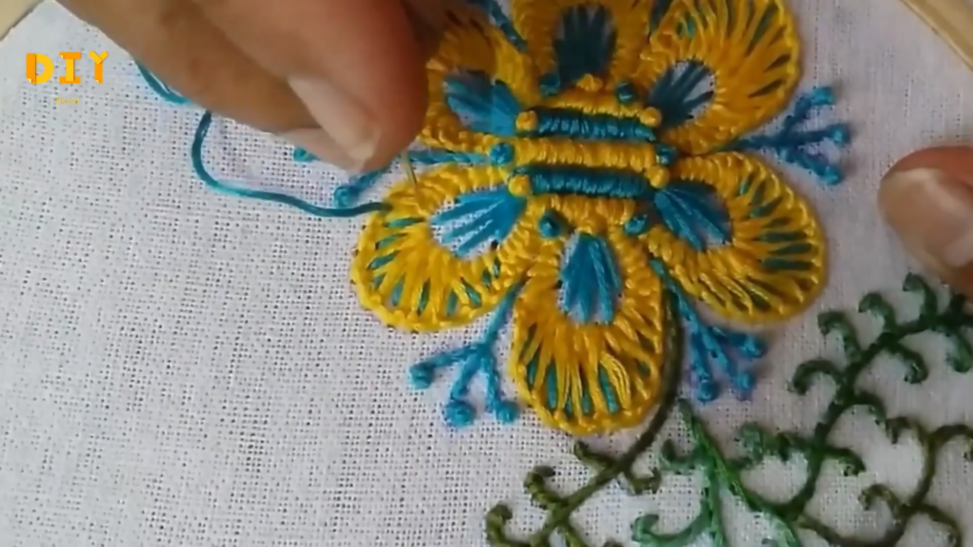绣花刺绣初学者教程,手工绣花刺绣教程视频