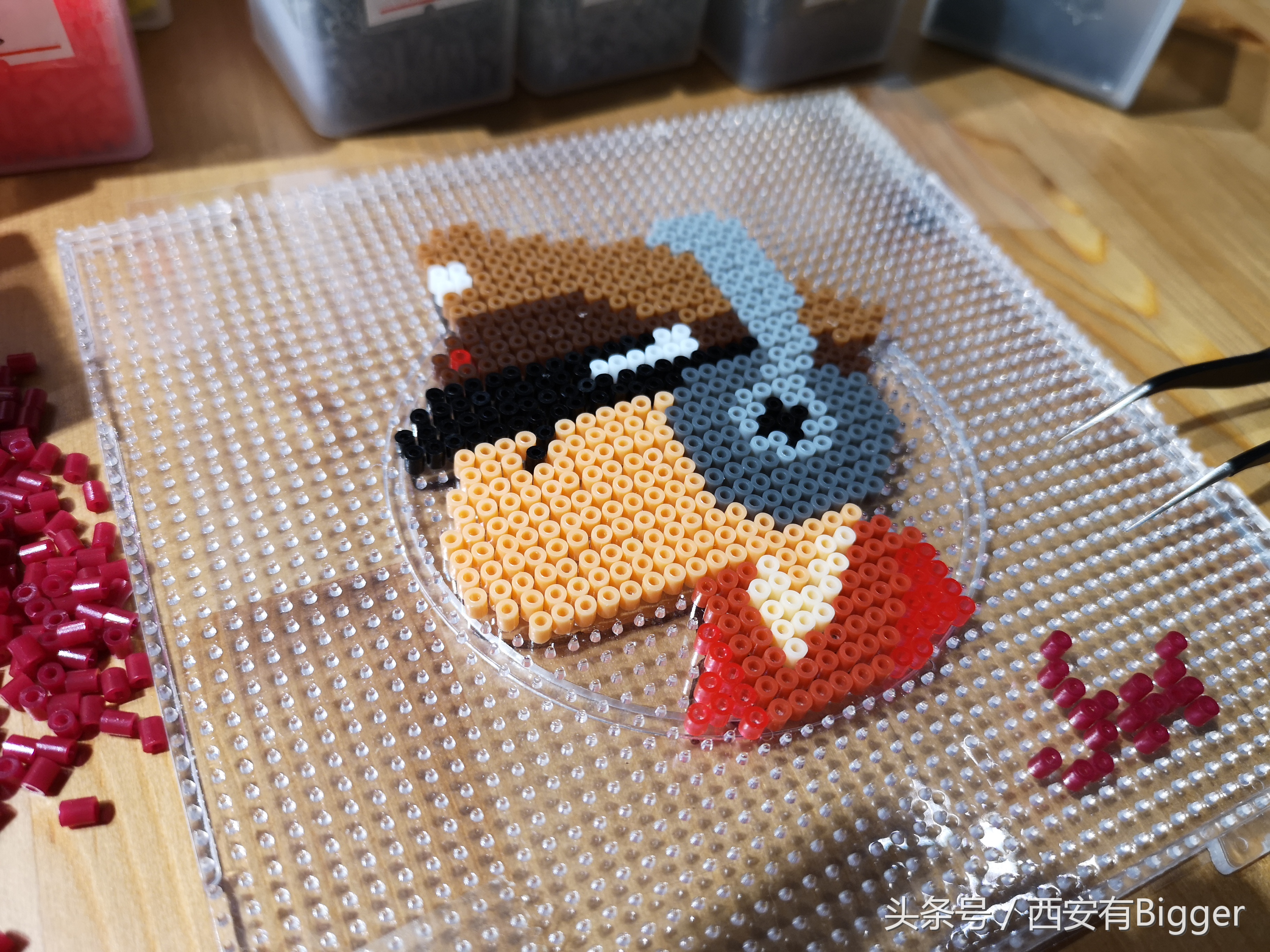diy拼豆豆教程,儿童智力拼拼乐