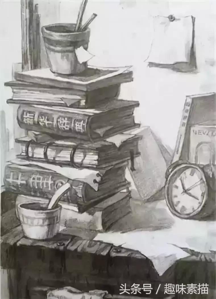 清华美院素描高分卷赏评,清华美院临摹千里江山图