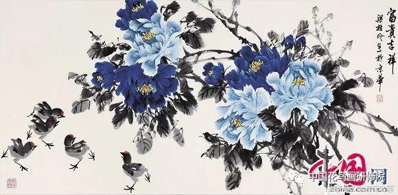 梁桂玲孔雀,梁桂玲画牡丹叶