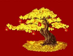 赠君黄金树，祈愿诸位大福大顺，大贵大富，大吉大利