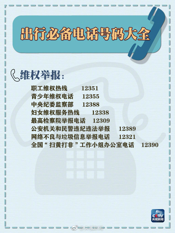 出行常用手机号码,新手必备的12个电话