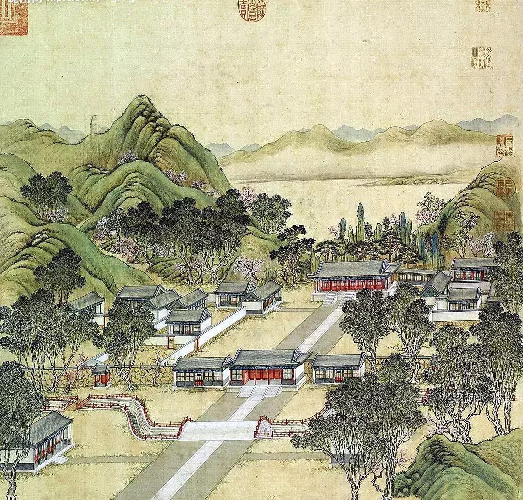 南北方园林造园,中式园林总平面