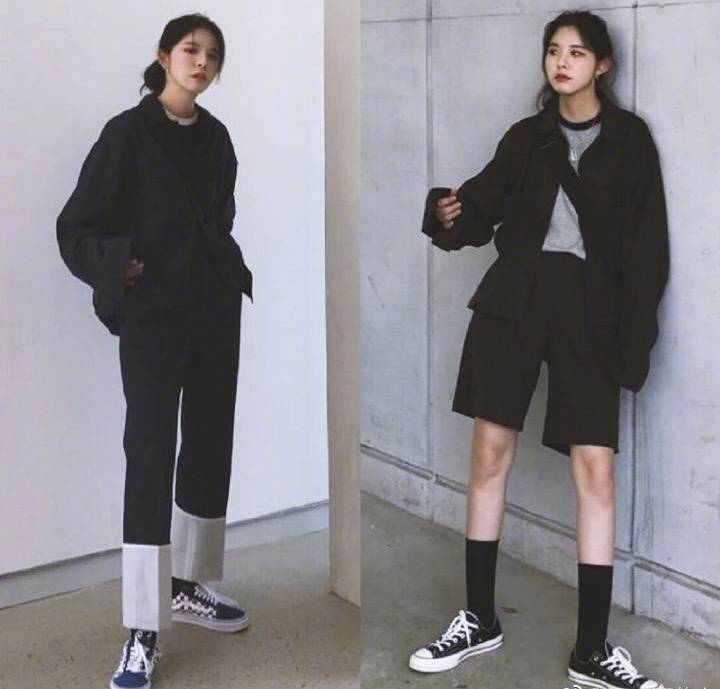 好看穿搭女秋天酷酷的,酷酷girl衣服搭配