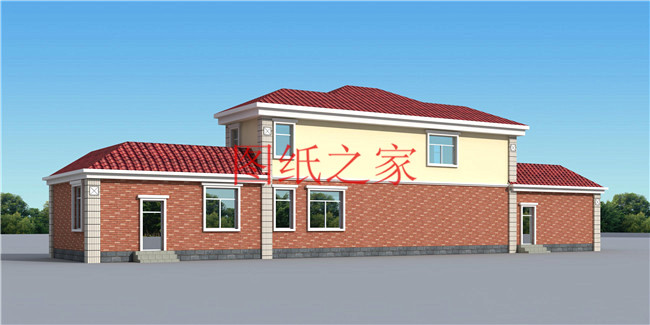 两开间二层中式别墅宅基地不规整,适合宅基地大的两层别墅