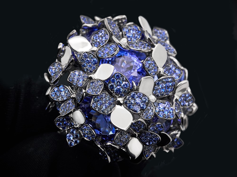 蒂芙尼蓝宝石戒指,蒂芙尼石榴石交叉戒指