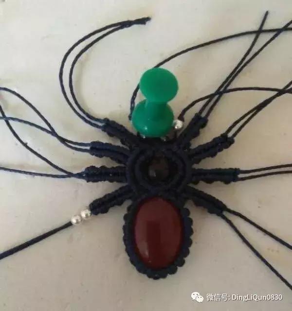 绳编宝石吊坠教程,石头吊坠穿珠子编绳教程