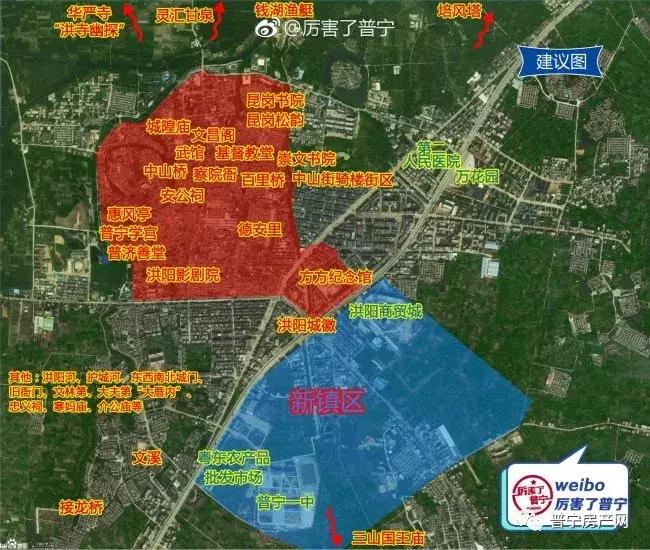 普宁城市核心市区发展规划,普宁新城的规划