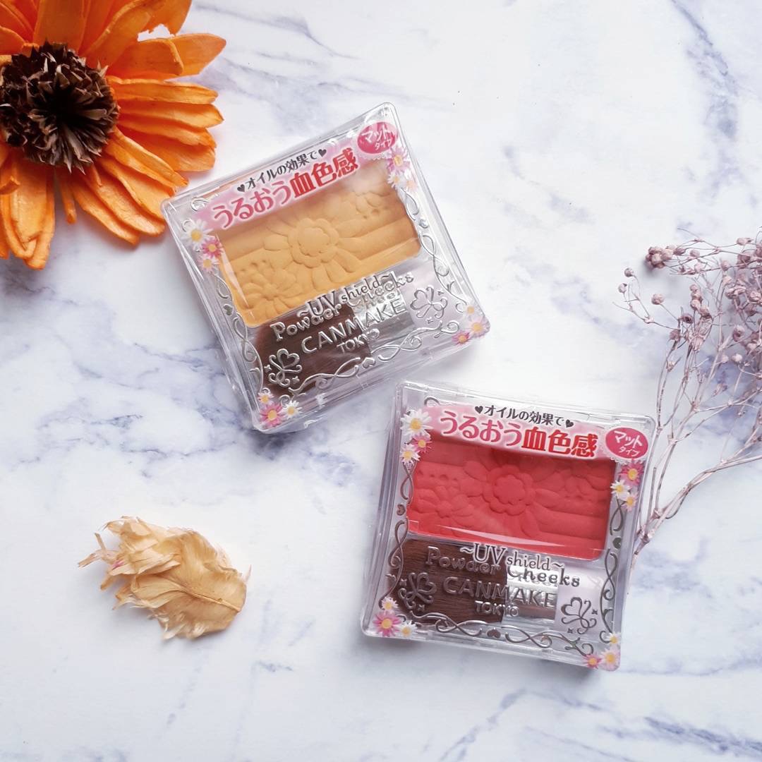 canmake花瓣腮红试色,canmake井田五色花瓣腮红怎么选