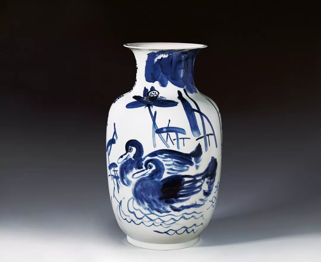 古涧一枝梅,梅兰竹菊手绘釉上彩瓷板画