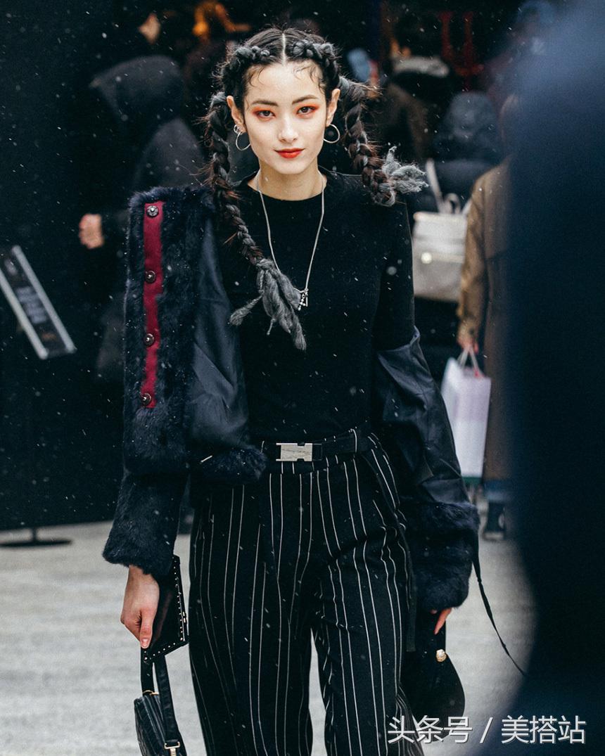 韩国街拍穿搭走秀 (2019首尔时装周街拍模特)