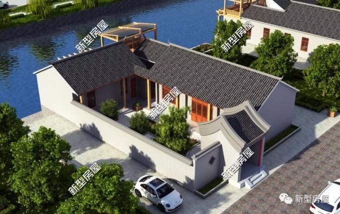 5套农村别墅小院户型设计图,这样的房子在农村建起来太美了