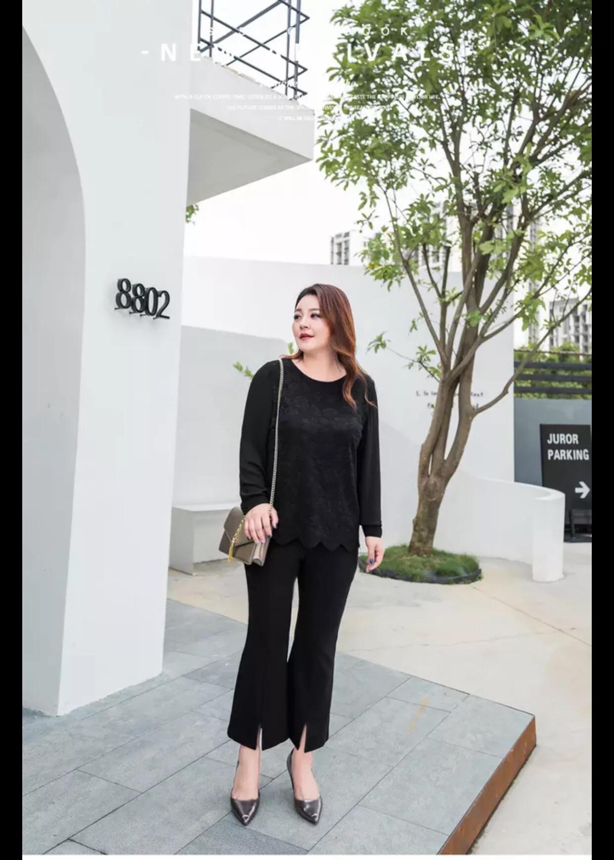 大码打底衫胖mm冬加绒毛衣,秋冬胖mm宽松显瘦内搭毛衣打底衫