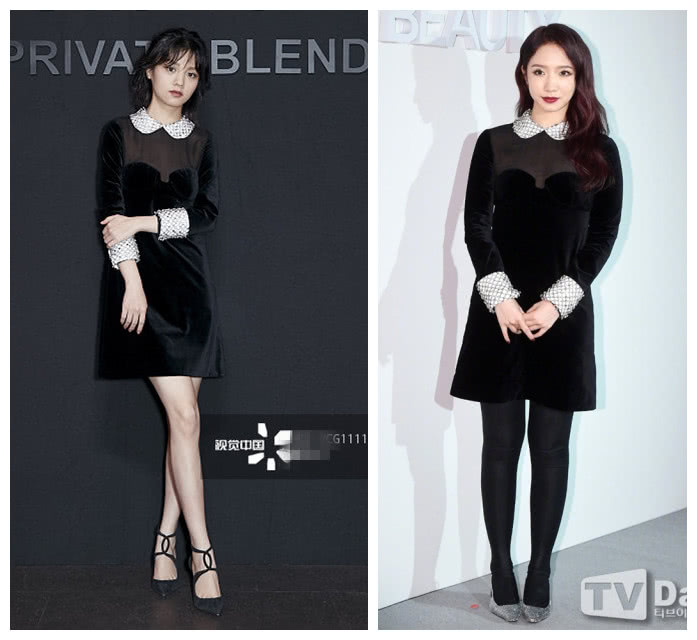 戚薇撞衫韩国人,戚薇身穿黑色皮衣