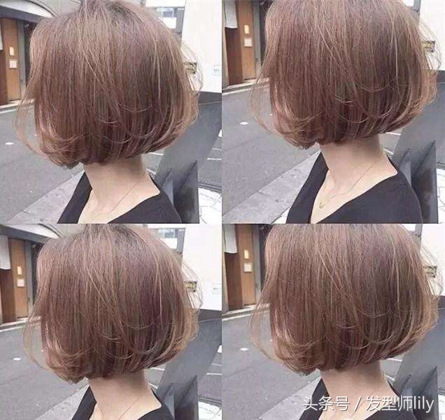 波波内扣减龄发型图片,波波短发内扣修剪教程