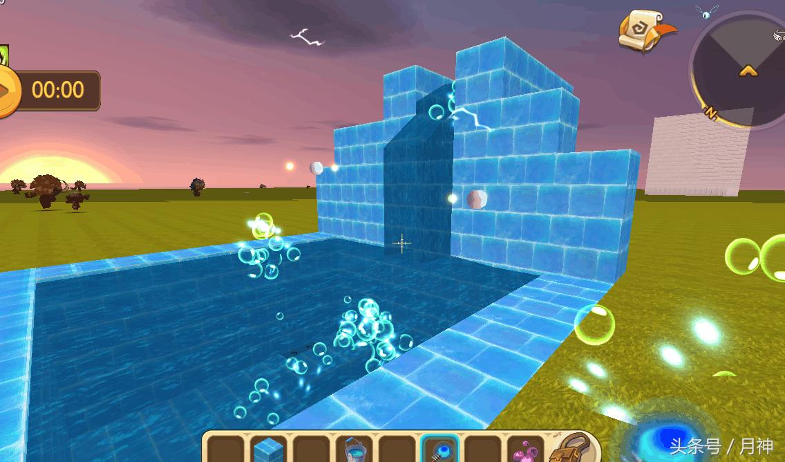 迷你世界大神建造水上乐园,迷你世界建造水滑梯大挑战