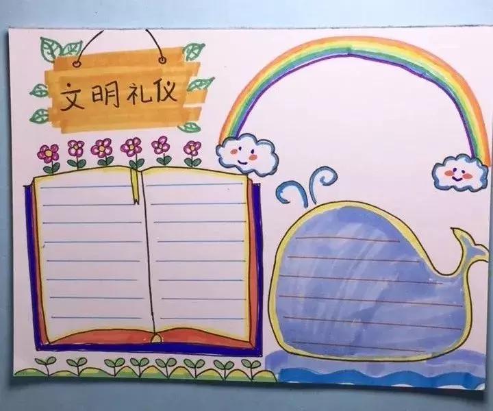 文明礼仪手抄报内容20字左右,文明礼仪手抄报模板简单大全集