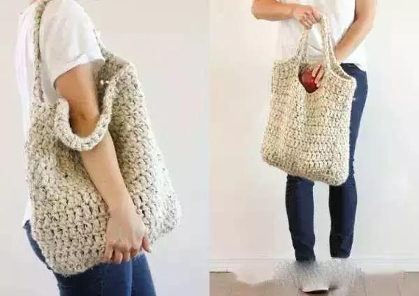 用毛线做收纳袋怎么做,用环保购物袋手工制作幼儿