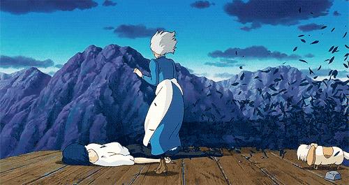 哈尔的移动城堡动态图,动画片哈尔的移动城堡