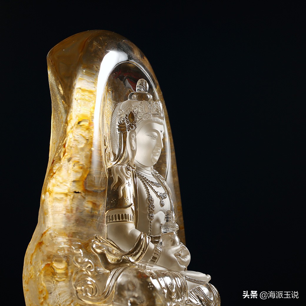 密教石刻造像,水晶内雕密宗佛像