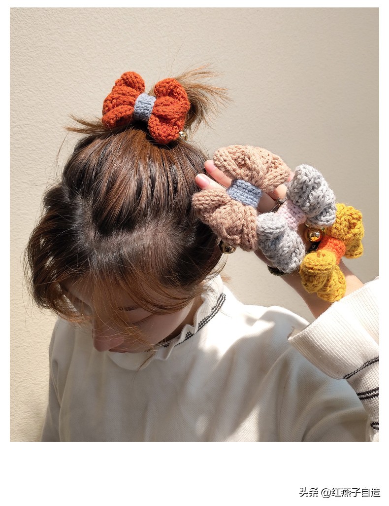 北欧手工编织饰品,毛线编织小饰品ins风