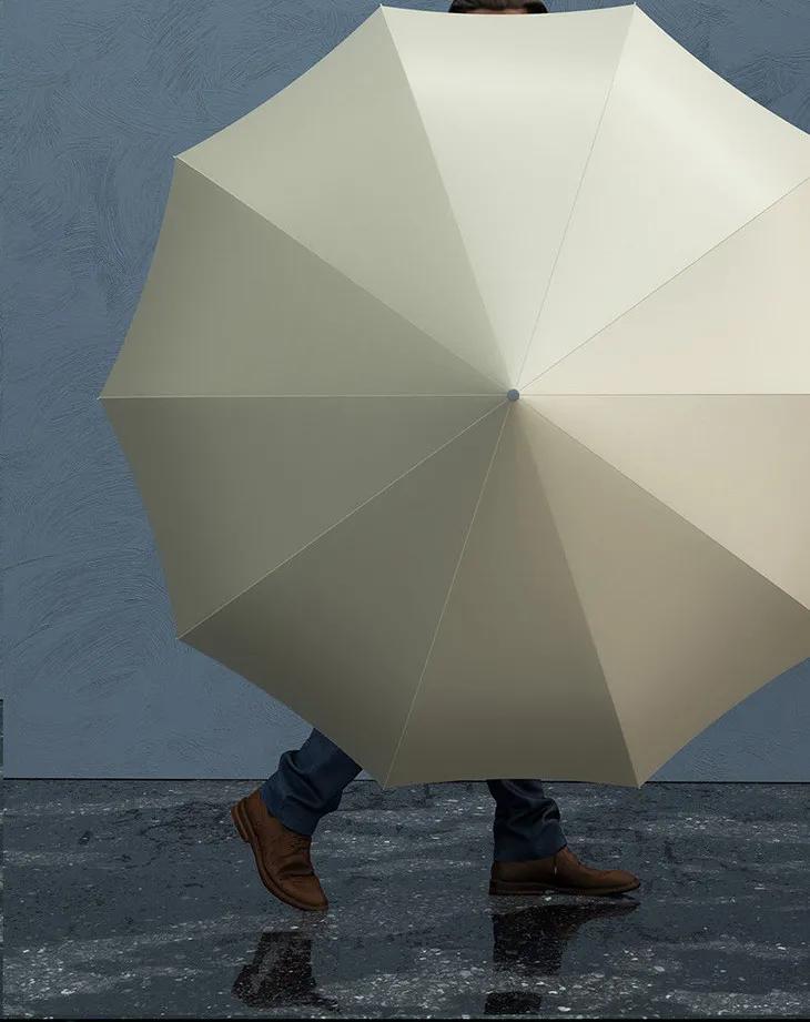 折叠反向伞带手电筒,伞自动折叠照明