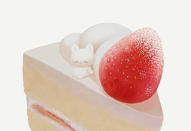 100个水彩美食插画,奈良美食插画