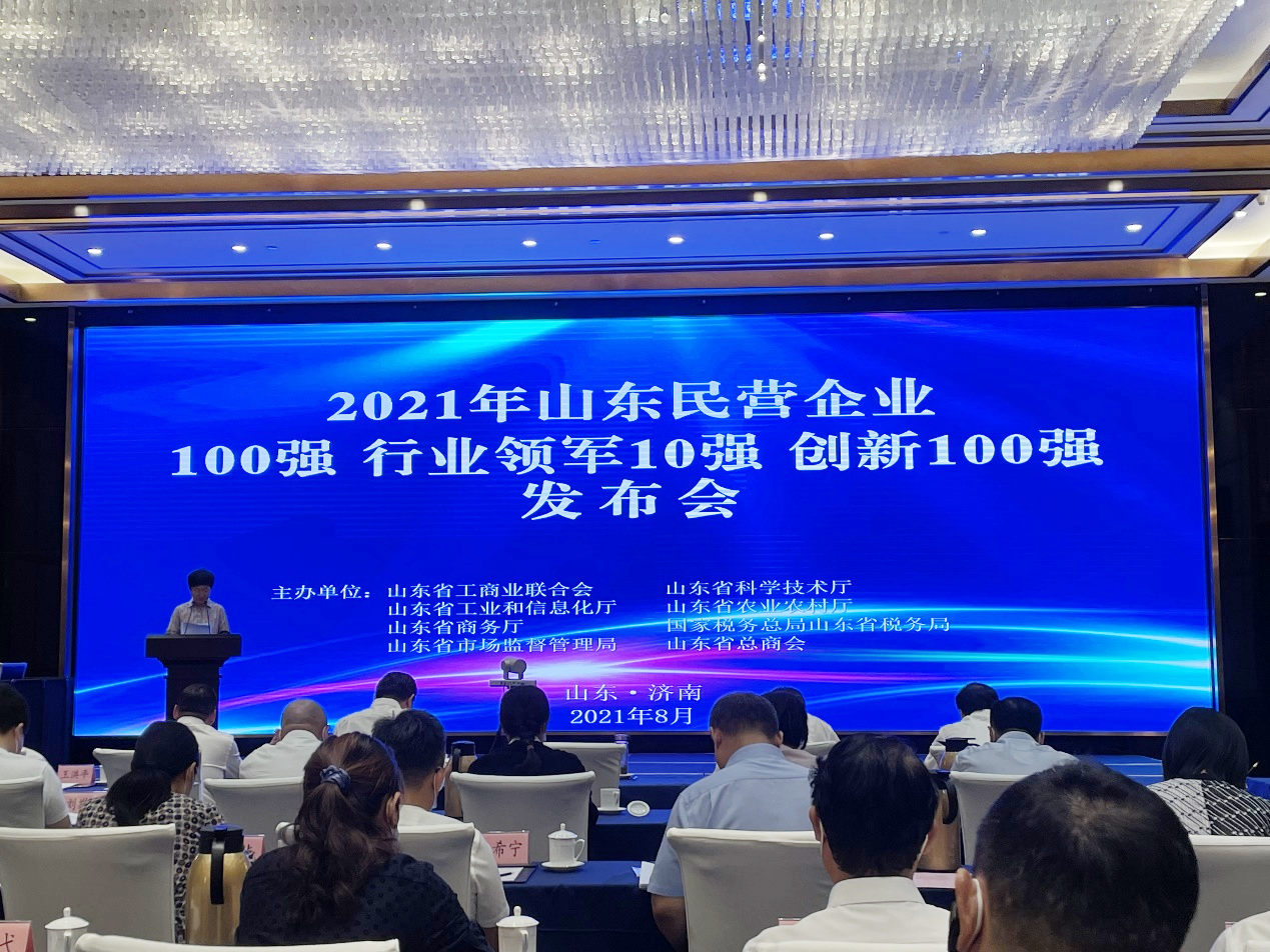 2022年山东民营企业100强榜单第94位,山东民营行业领军10强