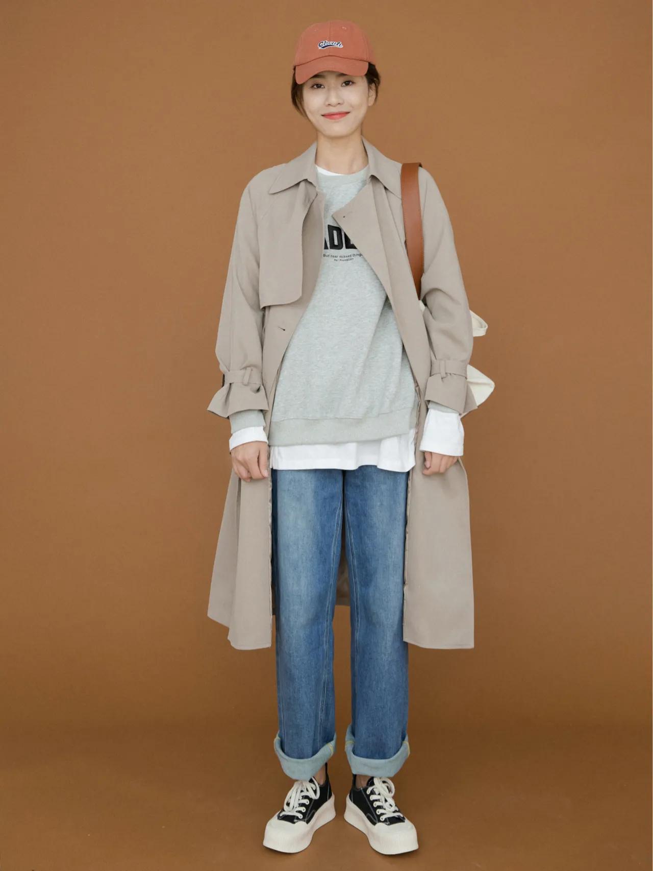 春天中老年薄风衣,春天流行穿搭风衣