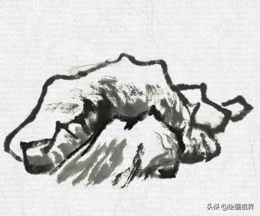 山水画中的山的画法技巧,山水画中的山石结构及基本技法