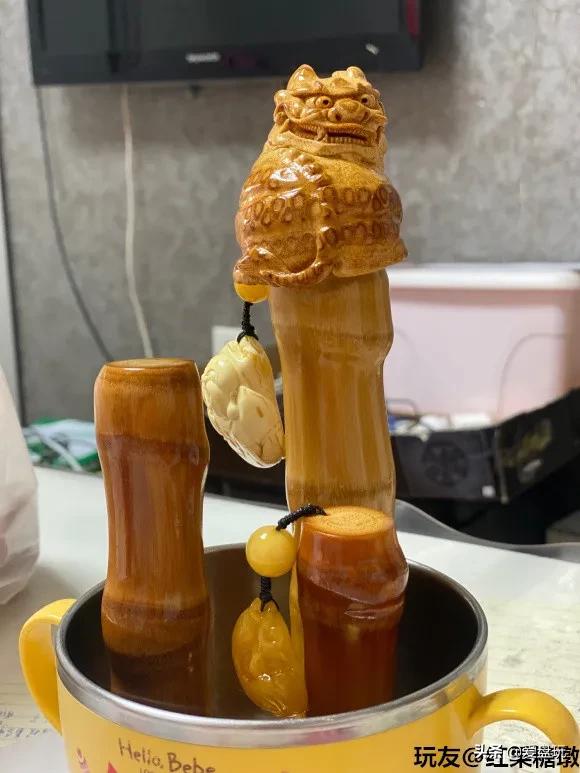 实心竹手把件怎么盘养,如何把竹子盘变色