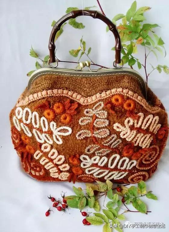 厉害了，极美爱尔兰钩花包包，看了这个才是真服气