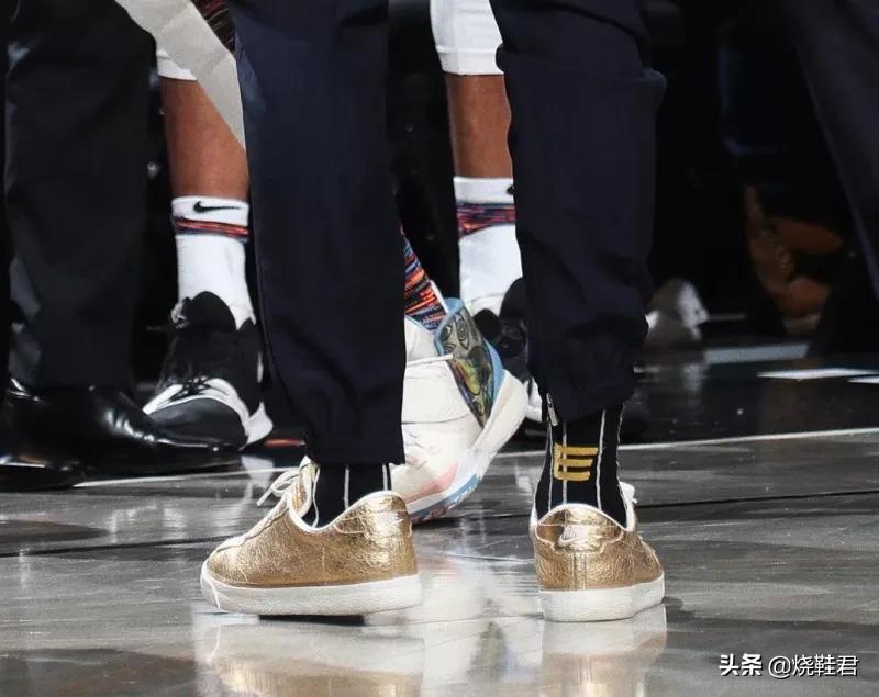 开拓者格兰特上脚,球星上脚球鞋aj36日落
