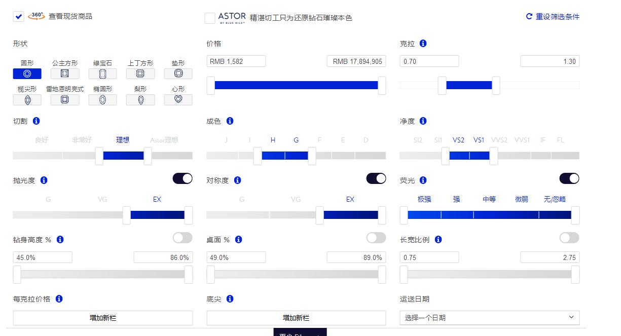 在bluenile怎么选裸钻,bluenile钻石升级计划