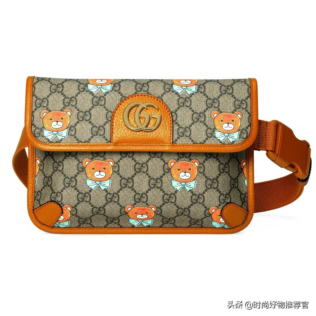 gucci泰迪熊印花连衣裙 (gucci粉色卫衣泰迪熊)