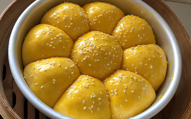 南瓜奶酥面包做法,花生面包子馅料做法