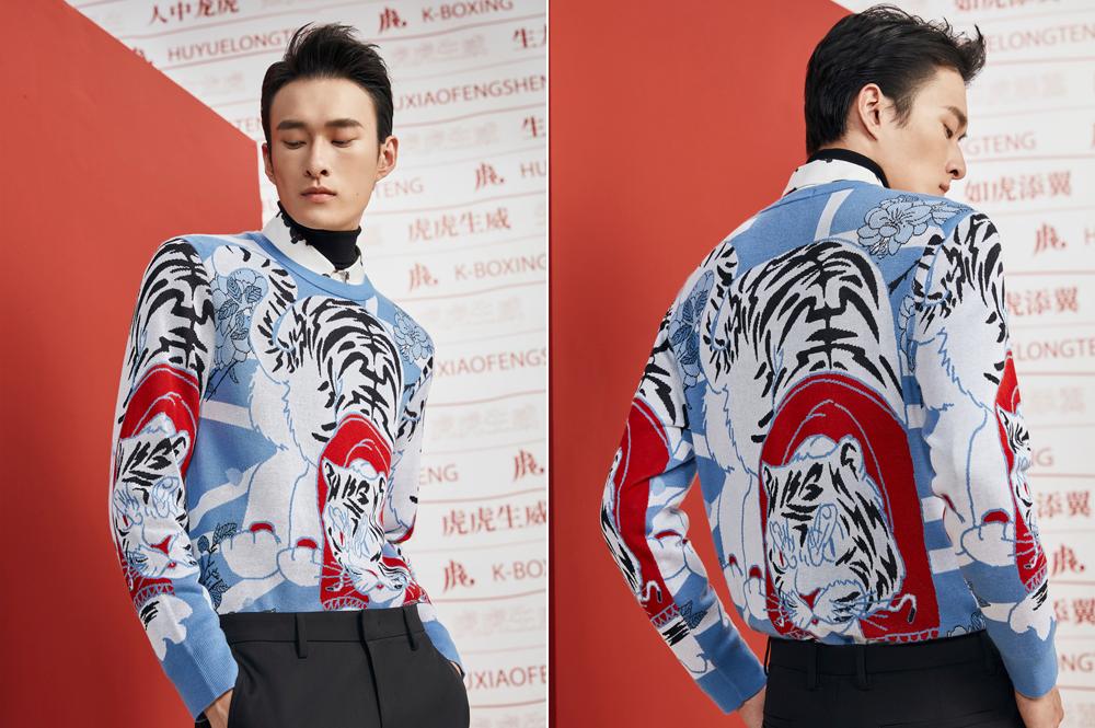 中国国际时装周劲霸男装作品,劲霸男装虎年定制夹克