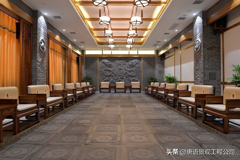 新中式四合院会所禅意装修效果图,四合院私人接待会所布局