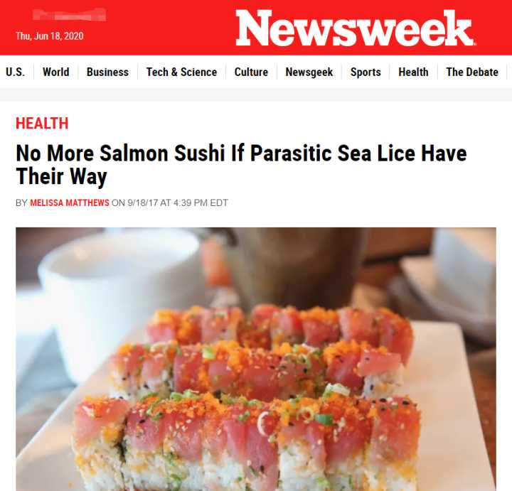 日本三文鱼寄生虫感染,三文鱼寄生虫能杀死吗