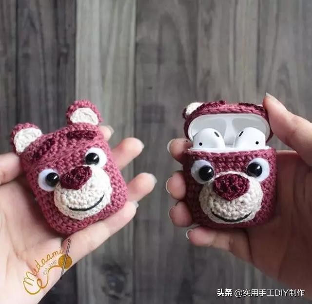 针织手机壳教程全部,萌萌的手机套编织