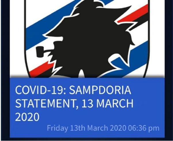 突发！意甲深夜再传噩耗，桑普多利亚恐遭团灭