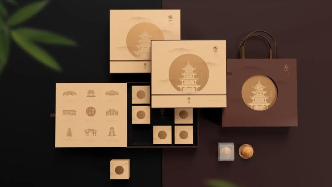 中秋月饼精美礼盒设计,最有创意的月饼包装展开图
