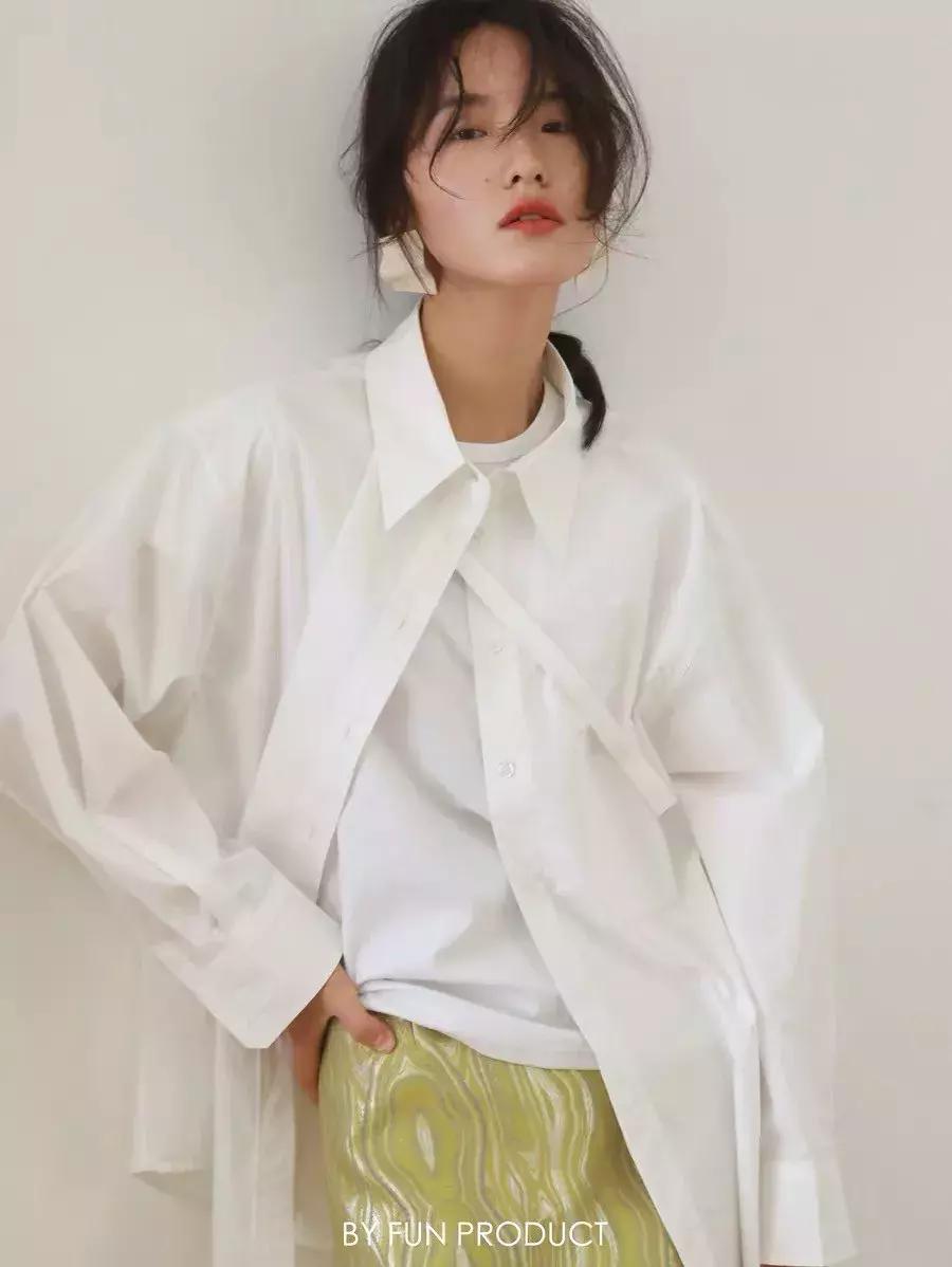 春季新款时尚百搭大码衬衫,爆款秋冬时尚衬衫第二件免费