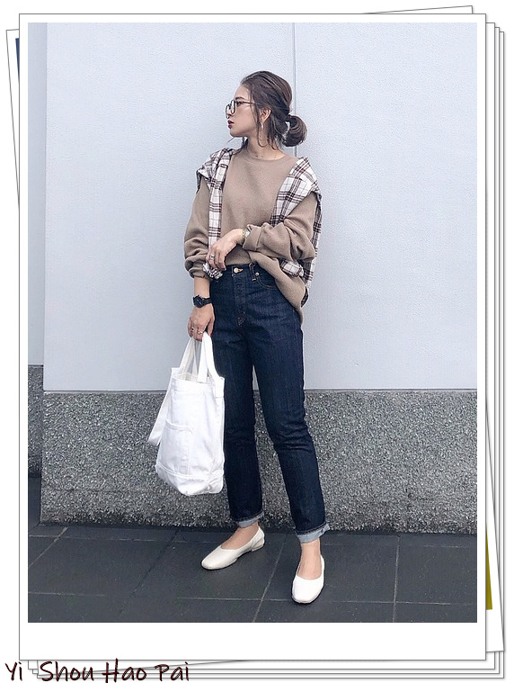 格纹日系衬衫,格纹衬衫怎么搭好看