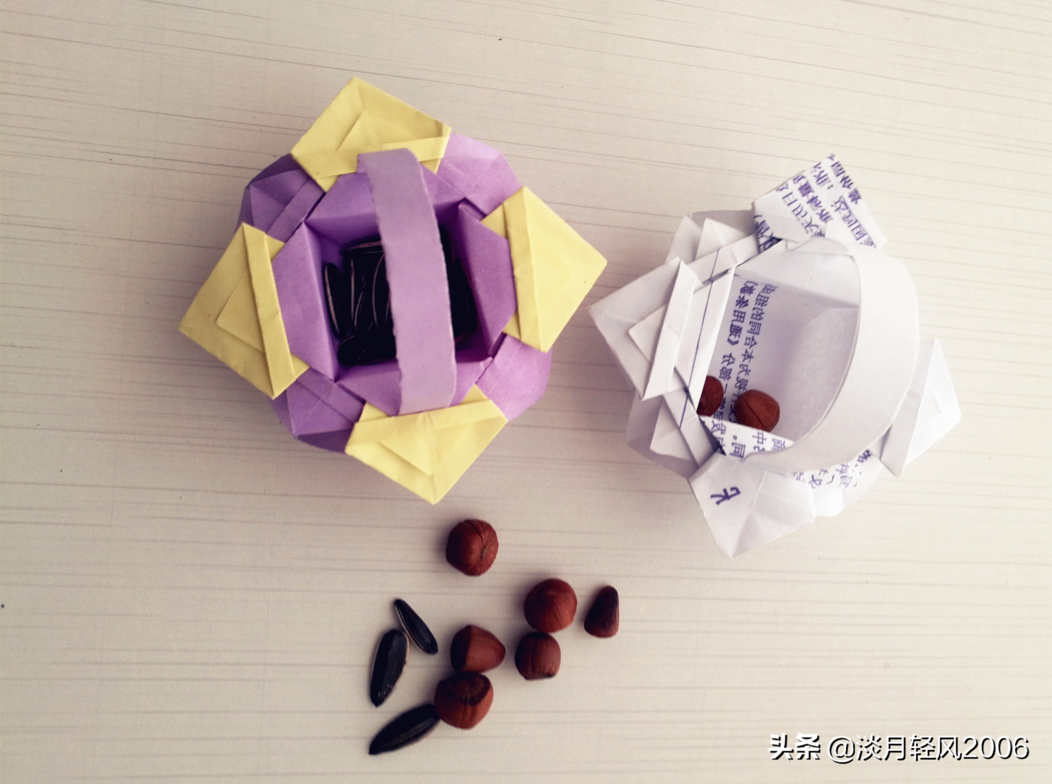 小花篮的折法手工,自制可爱的小花篮折纸