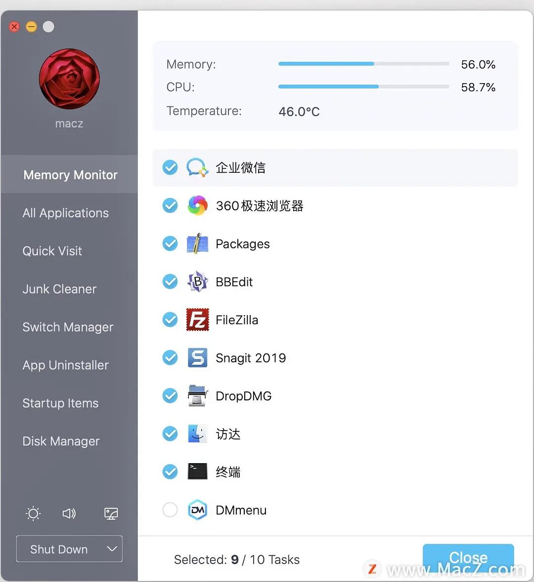 DonemaxDMmenumac系统优化和管理工具