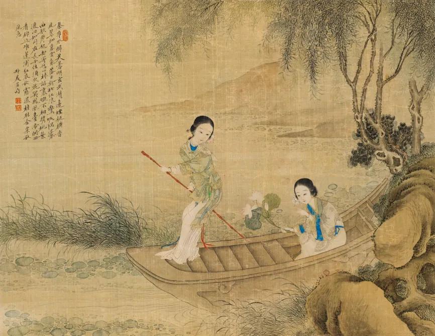 李白《采莲曲》：你在采莲，看采莲的人在岸上看你｜周末读诗