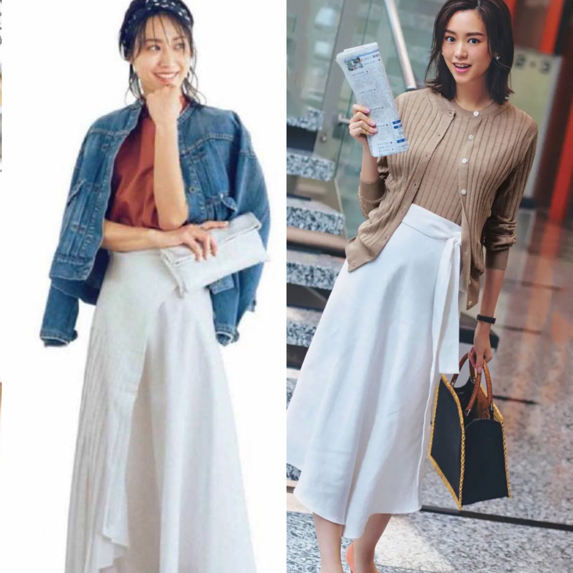 什么样的白色半身裙显瘦,今年流行的半身裙这样穿