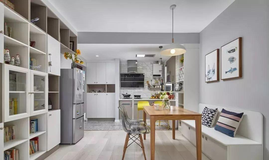 小户型客厅餐厅一体隔断加卡座,小户型餐厅卡座设计尺寸