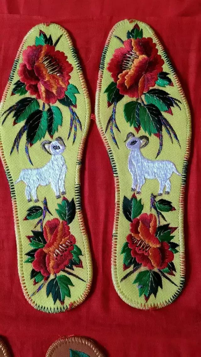 绣花鞋垫100种图案四格绣法,几何鞋垫图案鞋垫绣法